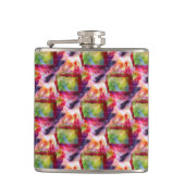 Flasques Papier peint vert et rouge abstrait (Devant)