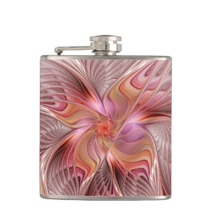 Flasques Papillon Abstrait Coloré Fantaisie Art Fractal
