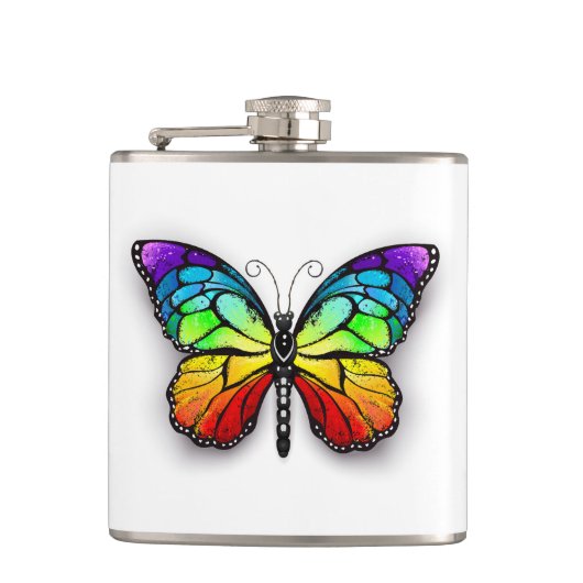 Flasques Papillon arc-en-ciel monarque (Devant)