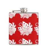 Flasques Papillon asiatique Japonais Conception Kamon (Devant)