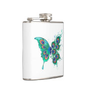 Flasques Papillon aux plumes de paon vert (Droite)