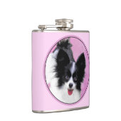 Flasques Papillon (blanc et noir) Peinture - Chien Art (Droite)