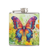 Flasques Papillon Bleu Orange ailes (Devant)