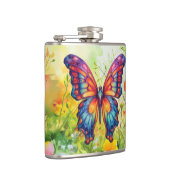 Flasques Papillon Bleu Orange ailes (Droite)