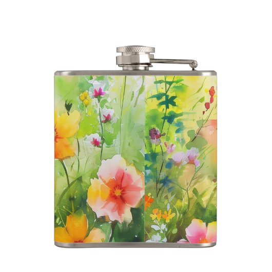 Flasques Papillon Bleu Orange ailes (Dos)