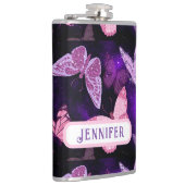 Flasques Papillon cool Noir Et Violet (Droite)