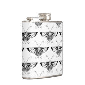 Flasques Papillon déco stylisé - blanc et noir (Droite)