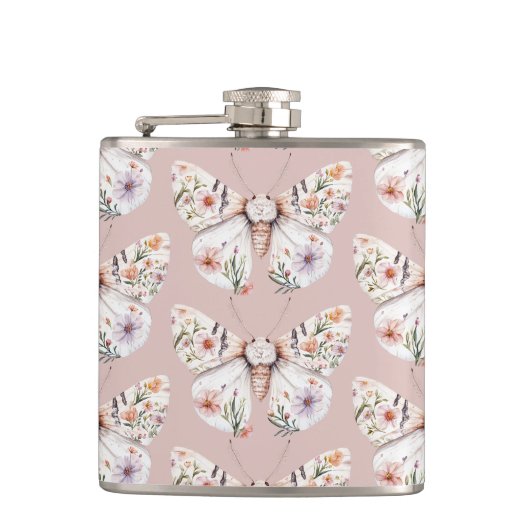 Flasques Papillon floral Fleur sauvage Boho (Devant)
