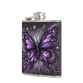 Flasques Papillon gothique blanc violet noir couleur (Gauche)