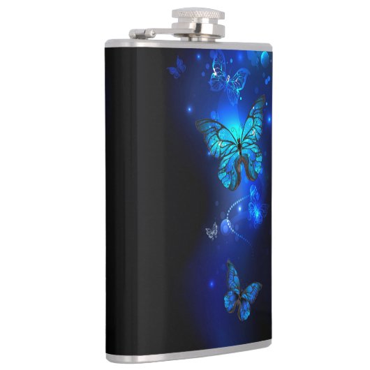 Flasques Papillon Morpho sur fond sombre (Droite)