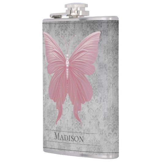 Flasques Papillon rose bijoux (Gauche)