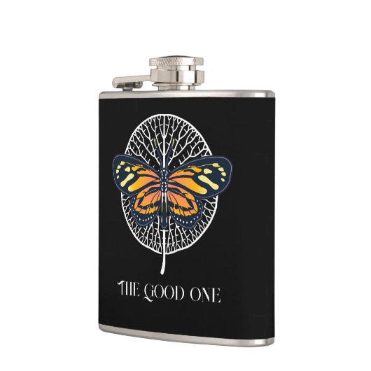 Flasques Papillon simple moderne noir et blanc (Gauche)