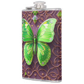 Flasques Papillon vert en optique 3D (Gauche)