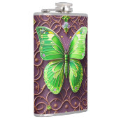 Flasques Papillon vert en optique 3D (Droite)