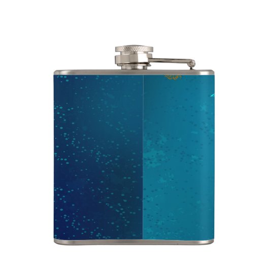 Flasques Papillons d'or sur un Arrière - plan bleu (Dos)