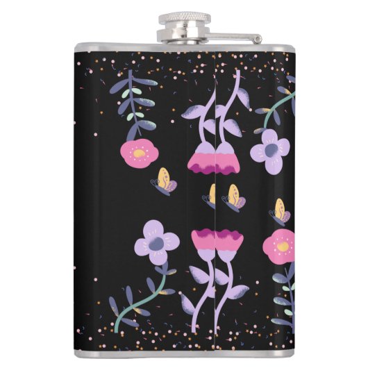 Flasques papillons et fleurs (Dos)