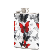 Flasques Papillons noirs et rouges volants (Gauche)