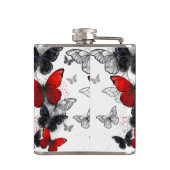 Flasques Papillons noirs et rouges volants (Dos)