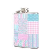 Flasques Papillons Roses Roses Roses Roses Faux Patchwork H (Gauche)