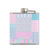 Flasques Papillons Roses Roses Roses Roses Faux Patchwork H (Dos)