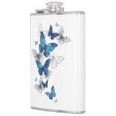 Flasques Papillons volants bleus Morpho (Gauche)