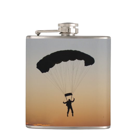 Flasques Parachute de Skydiver à Sunset Sky Diver (Devant)