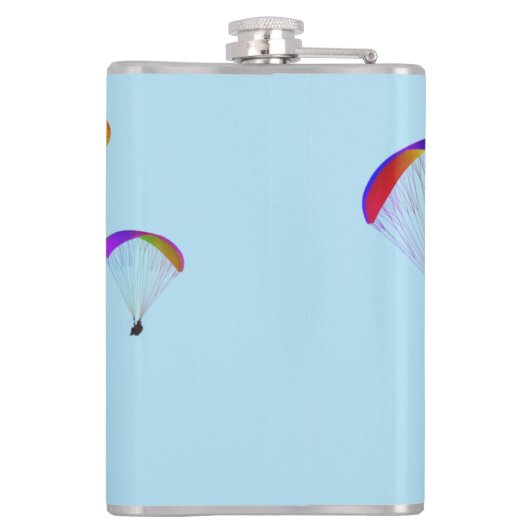 Flasques Paralidations arc-en-ciel sur bleu ciel pâle - thè (Dos)