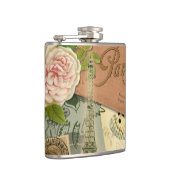 Flasques Paris France Art Antique Collage Eiffel Français (Droite)