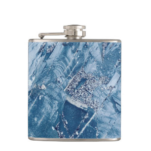 Flasques Parties scintillant blanche et marbre