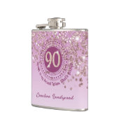 Flasques Parties scintillant d'or et devis de boisson de 90 (Gauche)