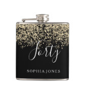 Flasques Parties scintillant d'or femmes hommes 40e anniver (Devant)