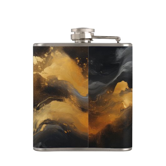 Flasques Parties scintillant d'or Marbre Faux Foil (Dos)