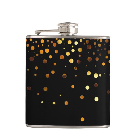 Flasques Parties scintillant d'or noir Faux Foil Confetti (Devant)