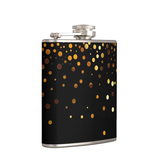 Flasques Parties scintillant d'or noir Faux Foil Confetti (Droite)