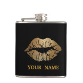 Flasques Parties scintillant d'or noir Faux Foil Confetti L (Devant)