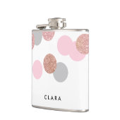 Flasques parties scintillant d'or rose élégant confetti ros (Gauche)