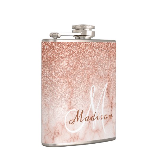 Flasques Parties scintillant en marbre or Monogram Ombre Ro (Droite)