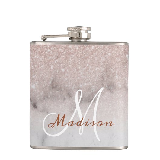 Flasques Parties scintillant en marbre or Monogram Ombre Ro (Devant)