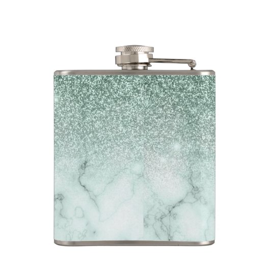 Flasques Parties scintillant en marbre vert Monogram Ombre  (Dos)