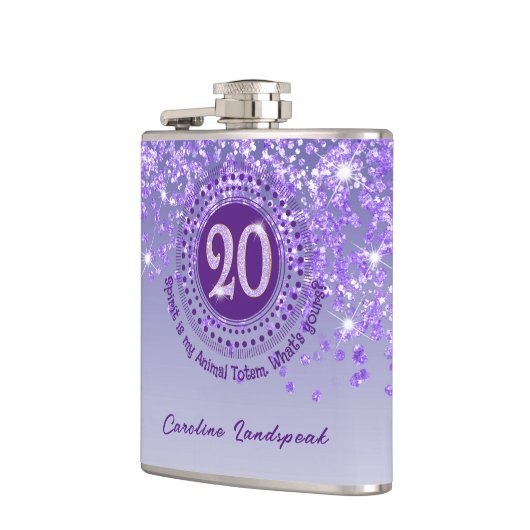 Flasques Parties scintillant et devis de boisson 20 et viol (Gauche)