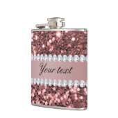 Flasques Parties scintillant et diamants de Big Rose Gold F (Gauche)