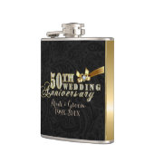 Flasques Parties scintillant flamboyante 50e Mariage Motif  (Gauche)