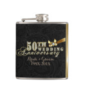 Flasques Parties scintillant flamboyante 50e Mariage Motif  (Devant)