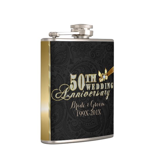 Flasques Parties scintillant flamboyante 50e Mariage Motif  (Droite)