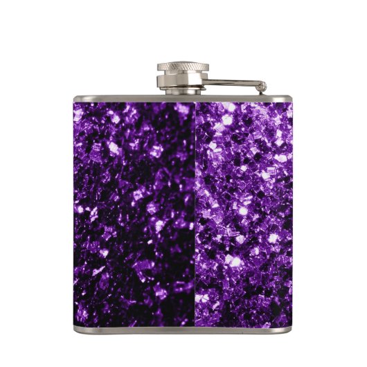 Flasques Parties scintillant foncé violet faux brillant sci (Dos)