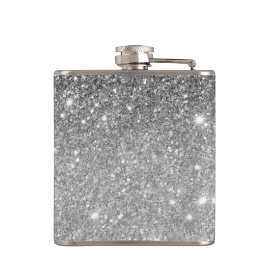 Flasques Parties scintillant gris moderne éclabousser Nom p (Dos)