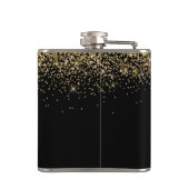 Flasques parties scintillant moderne 50e anniversaire noir (Dos)