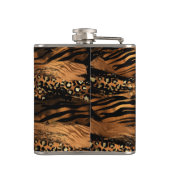 Flasques Parties scintillant moderne en cuivre Monogramme (Dos)