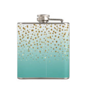 Flasques Parties scintillant moderne en or de fille confett (Dos)
