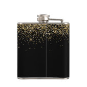 Flasques parties scintillant moderne noir et or 40e anniver (Dos)